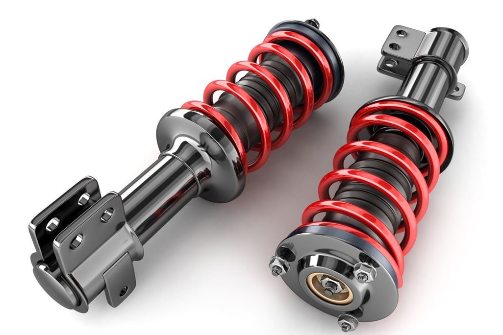 Two shock absorber car