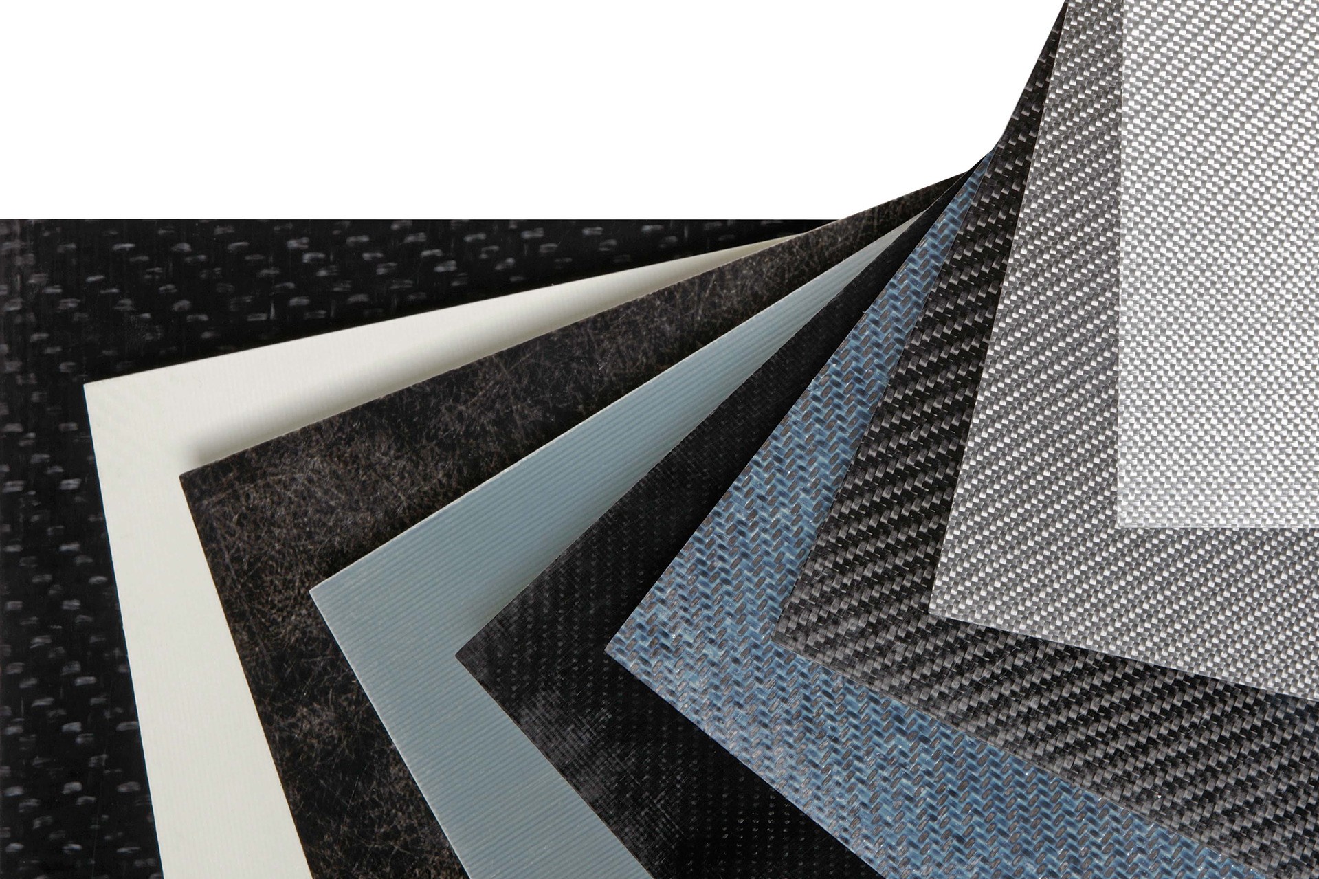 Tepex sheet, different sheet colors, material selection, carbon, glass, composite sheets
