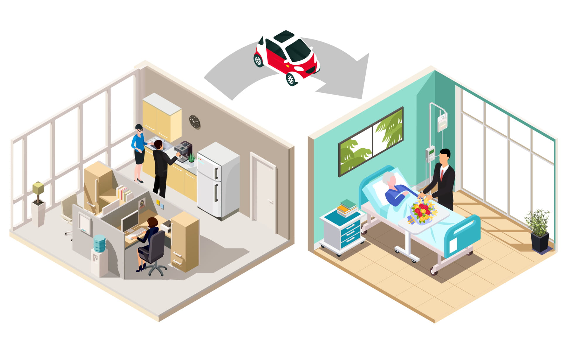 LANXESS Flame Retardants ensure fire protection in offices and hospitals.