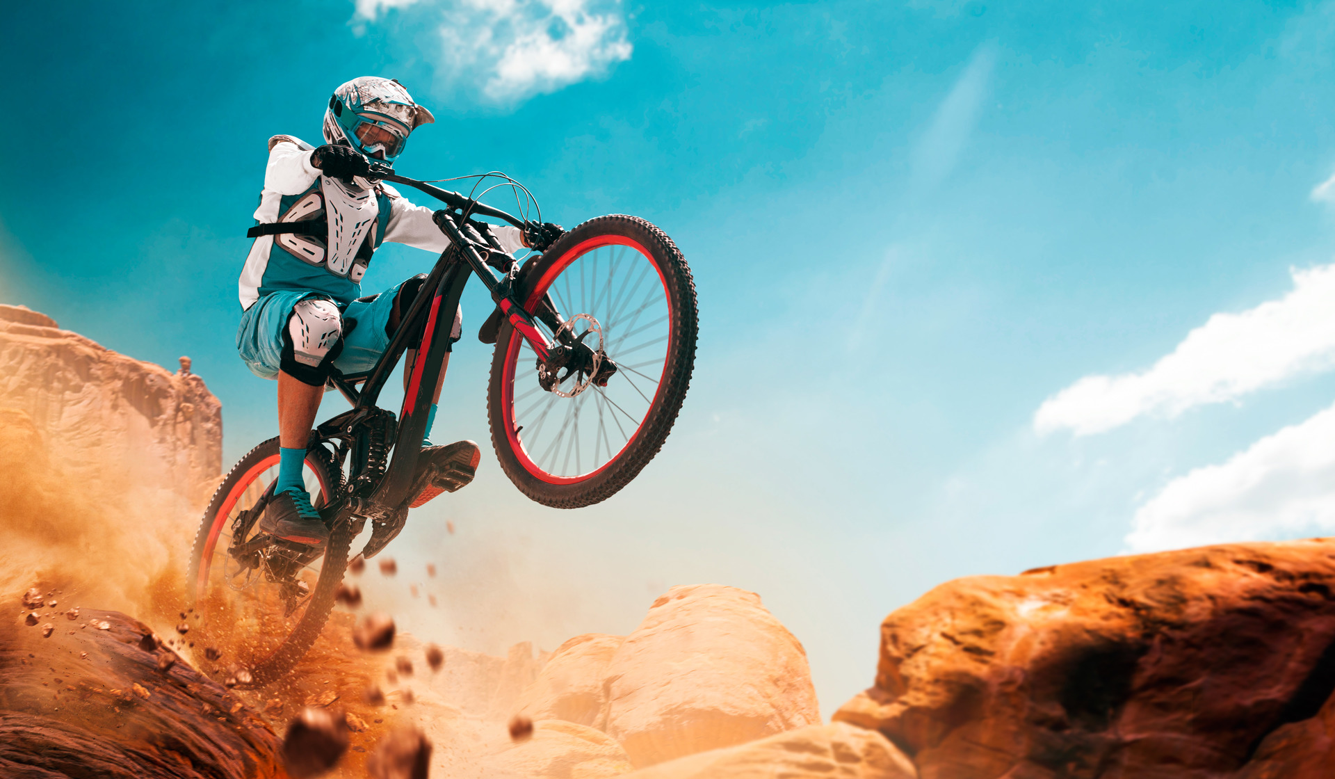 Cyclist riding a bicycle
