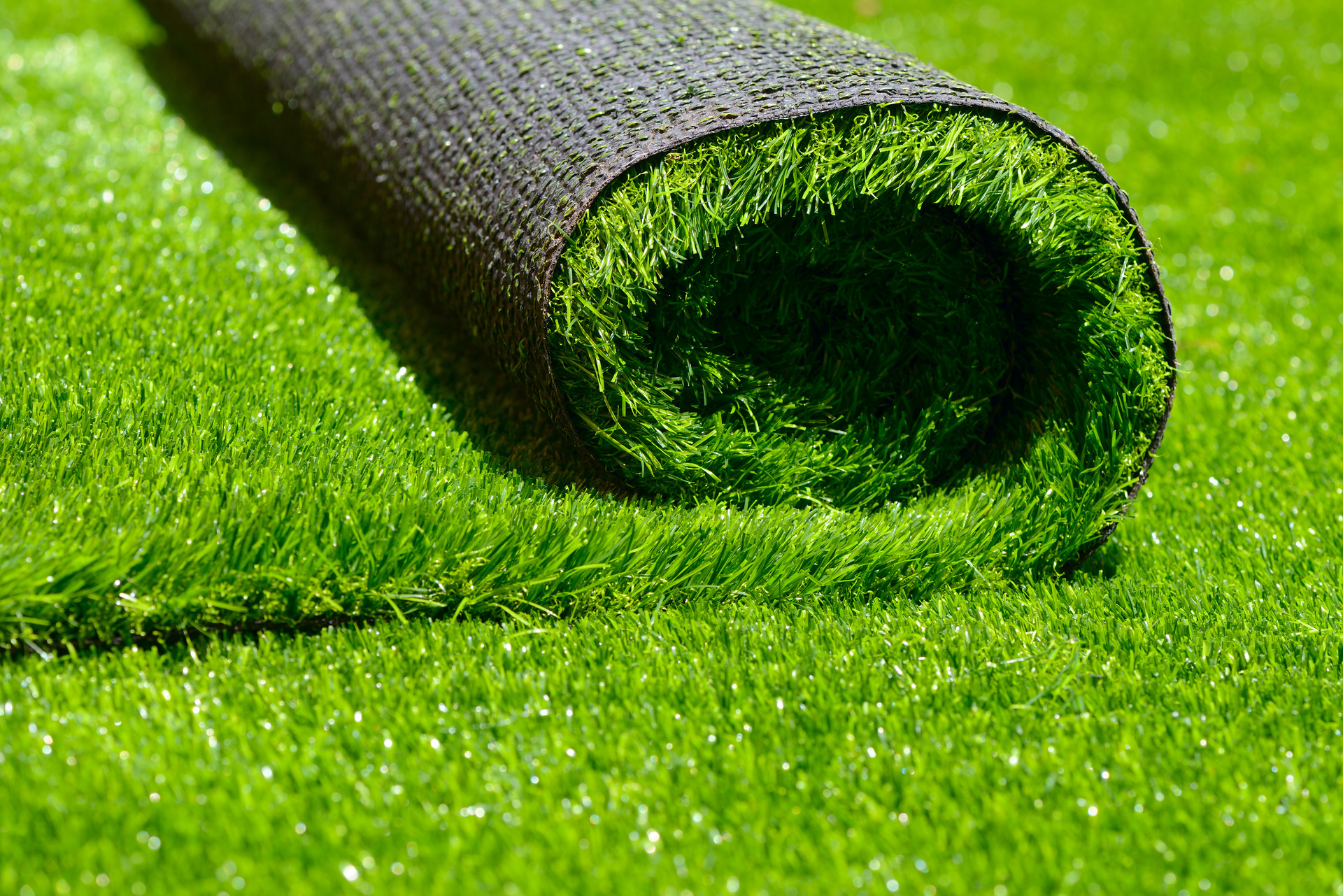 Artificial rolled green grass 