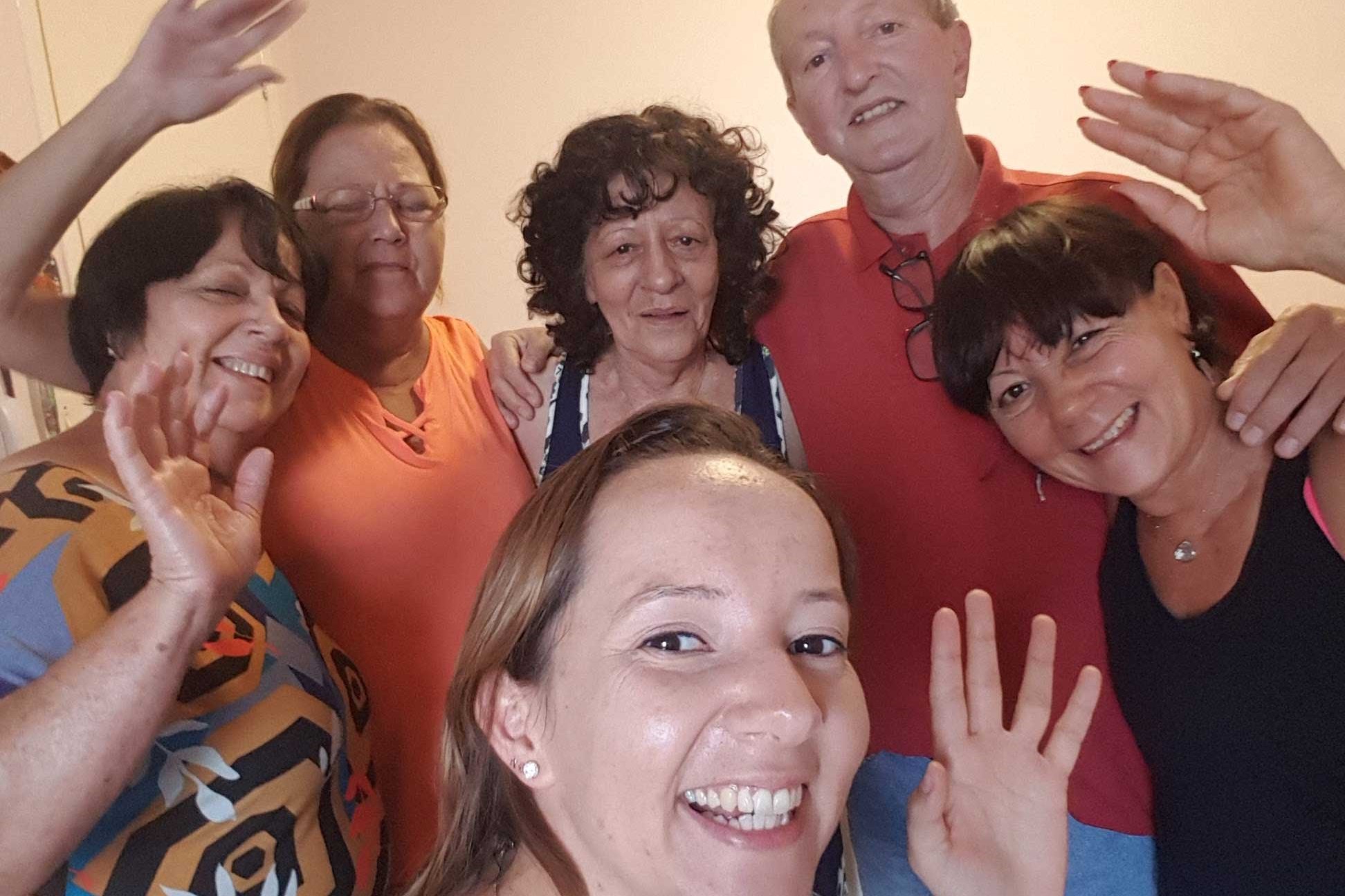 Bruna Calza and her family