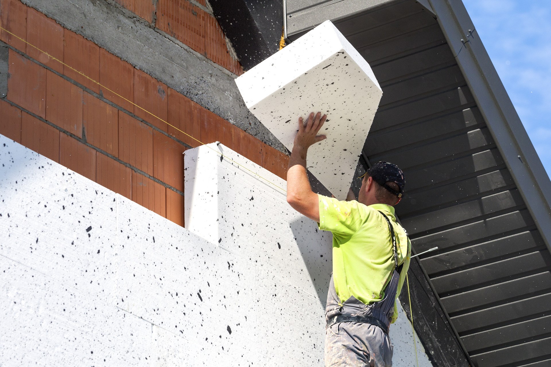 Building is insulated with polystyrene