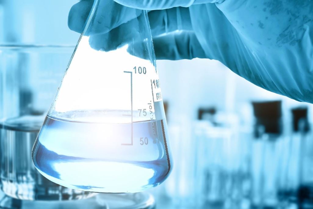 Analysis of a liquid in a laboratory