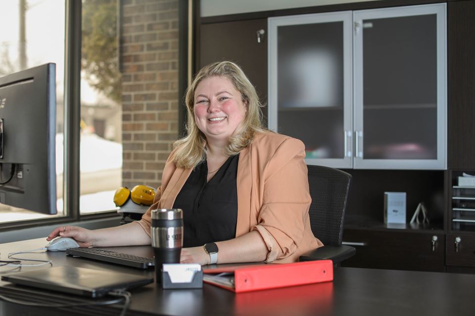Plant Manager Katherine Down in her office in West Hill, Canada.