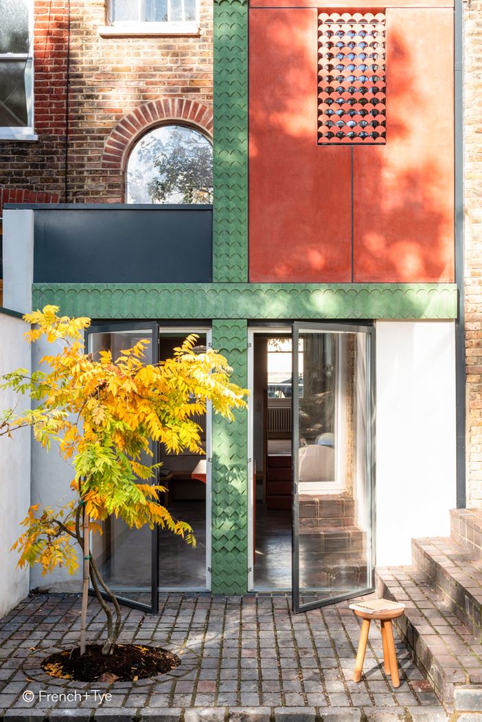 Bildmaterial Renovierung Stadthaus London unter Verwendung von eingefärbtem Beton mit Bayferrox und Colortherm Pigmenten