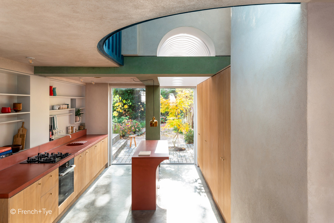 Bildmaterial Renovierung Stadthaus London unter Verwendung von eingefärbtem Beton mit Bayferrox und Colortherm Pigmenten