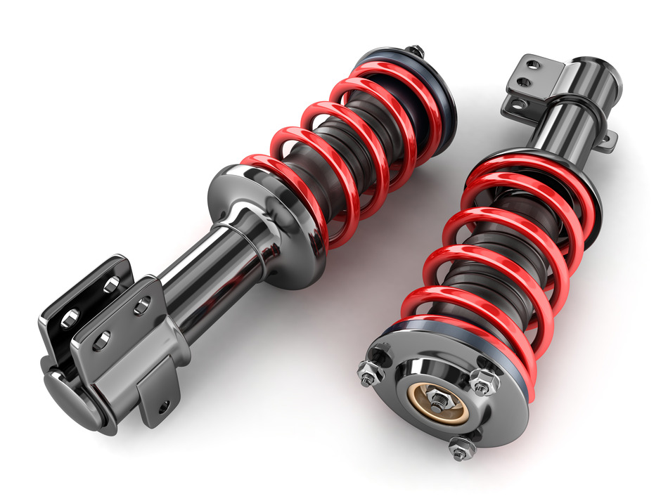Two shock absorber car