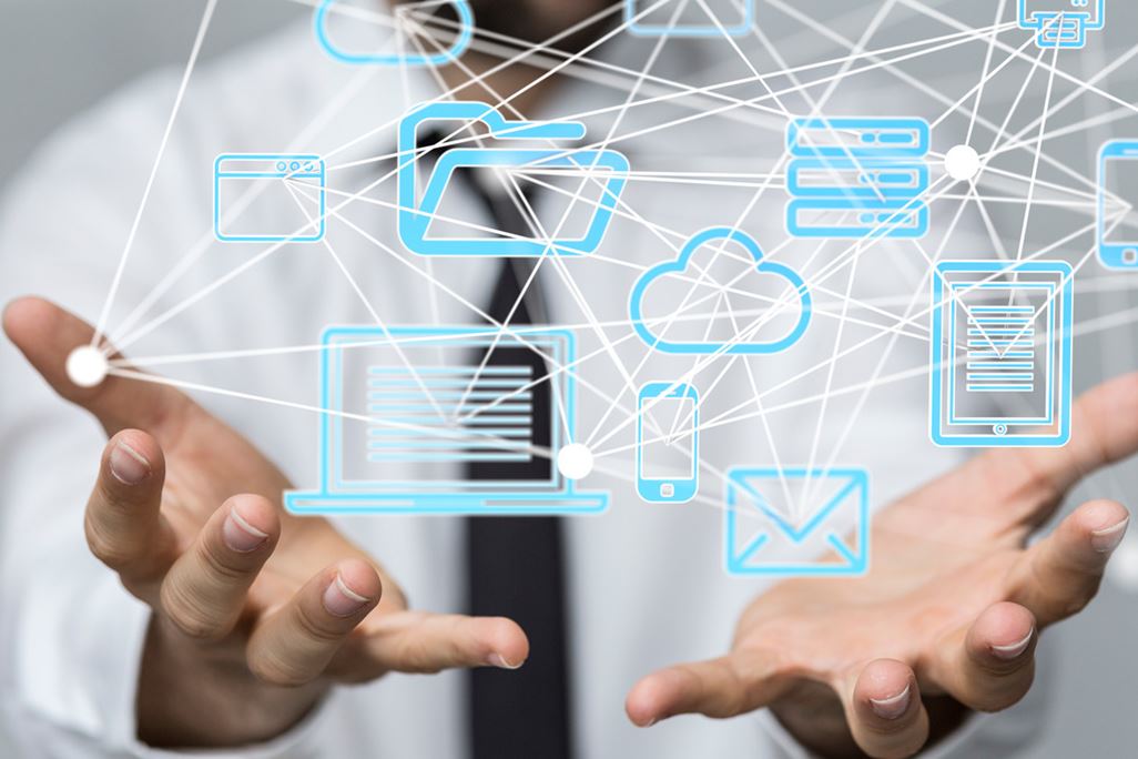 Diagram of networking between different devices 