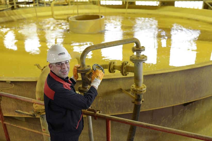 LANXESS IPG production plant PSP. Person: Markus Gornig