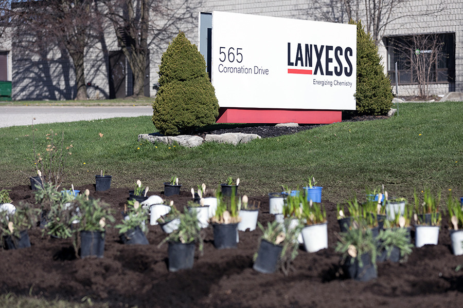 Earth Day trash clean up at the West Hill, Ontario, Canada site