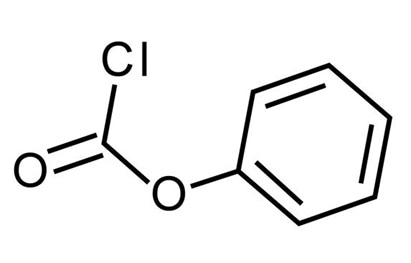Phenyl chloro carbonate (PCF) chemical formula image. It is used in Phosgene page related to custom manufactuing of SGO.