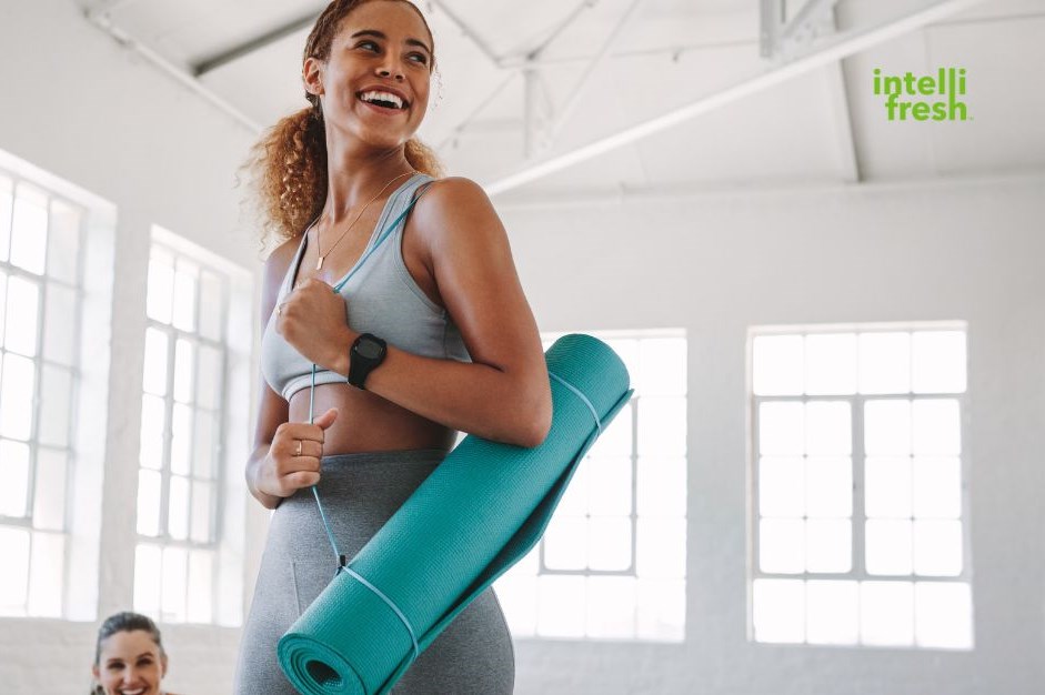 Fitness woman at a yoga class