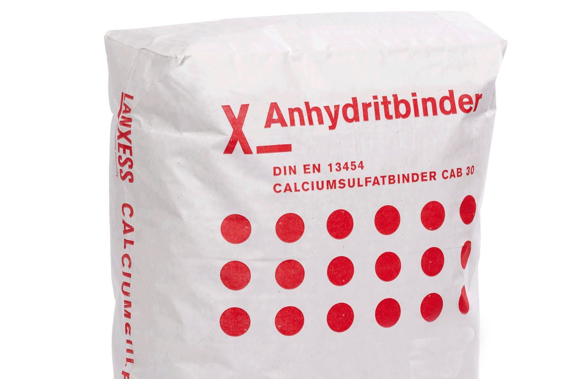 Calcium sulphate binder CAB 30, packaging CAB 30, anhydrite binder CAB 30, screed binder