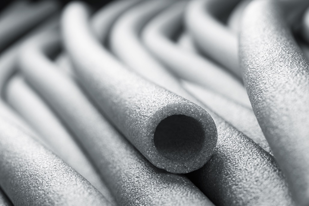 Macro view of thermo pipes for tubes