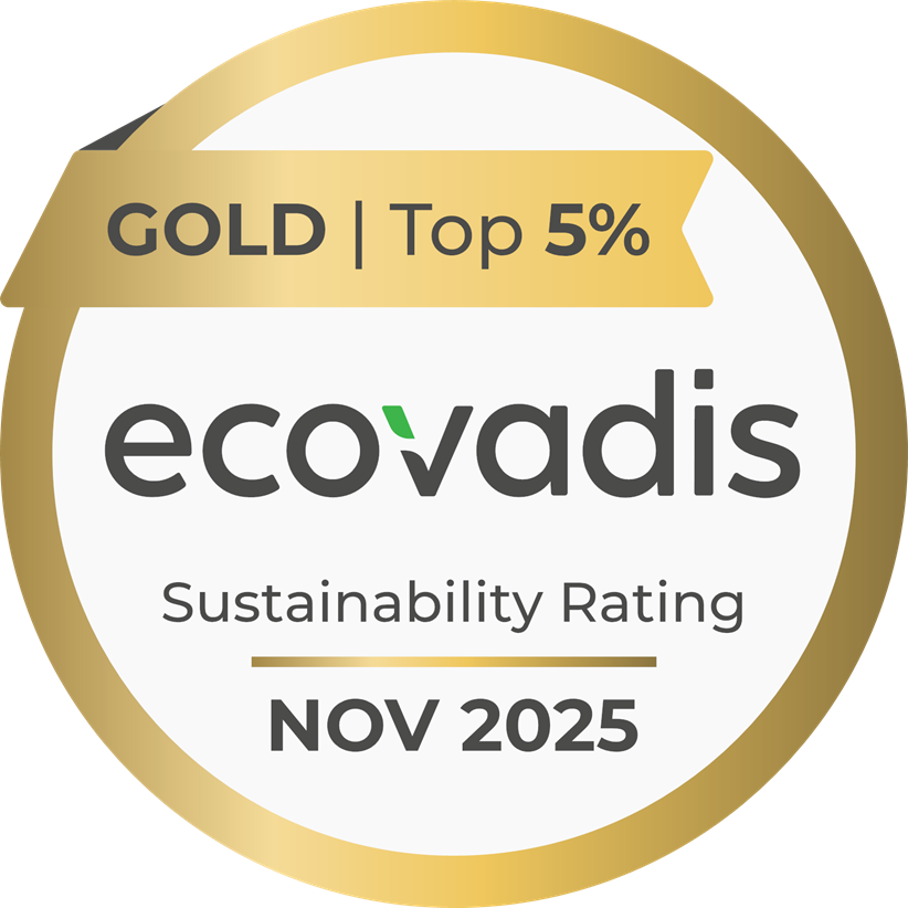 Ecovadis sustainability rating gold medal for 2025