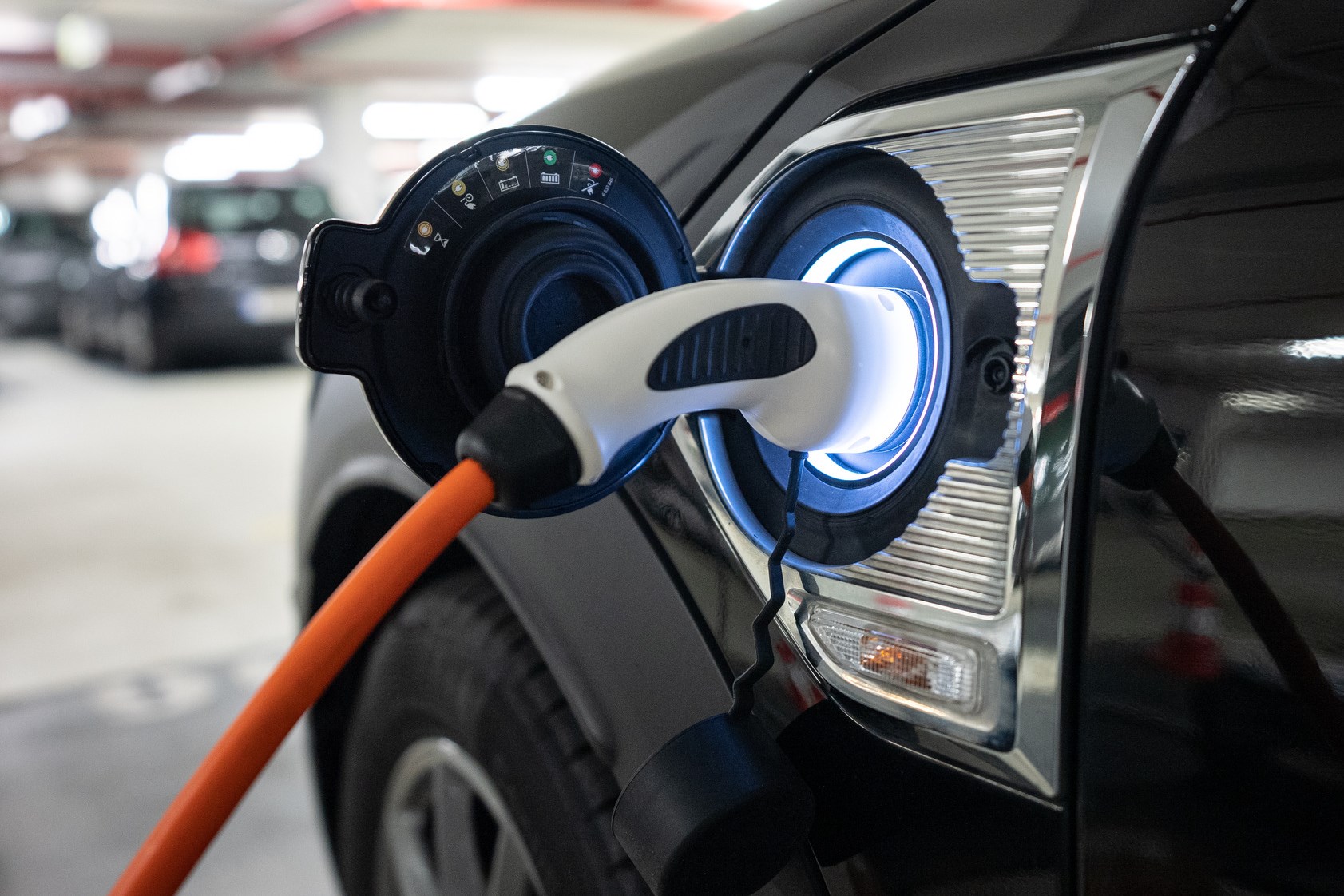 Electric car charging socket